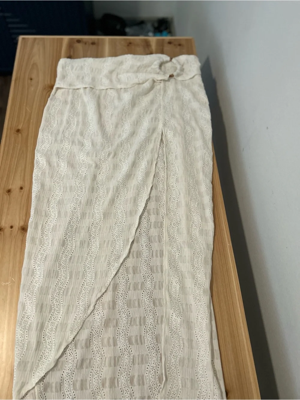 Fit For You Boho Beach Vacation Cottage Core 3x Eyelet Two Piece Skirt Set NWT